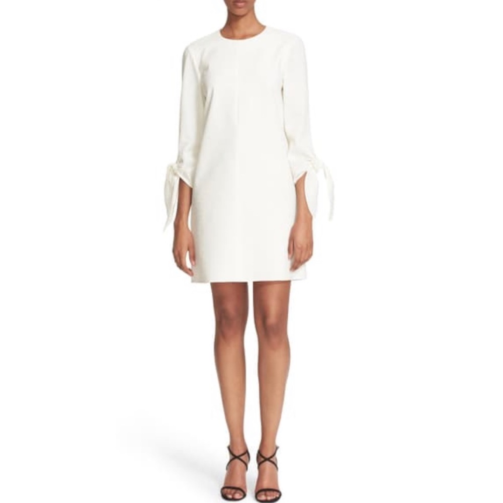 Club Monaco Tie Sleeve Textured Blend Shift Dress
